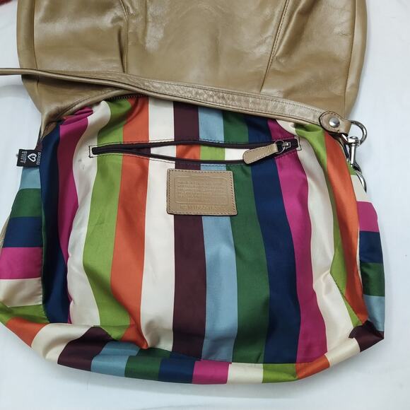 Coach Poppy Light Brown Leather 65th Anniversary Zipper Crossbody Shoulder Bag - Picture 11 of 16